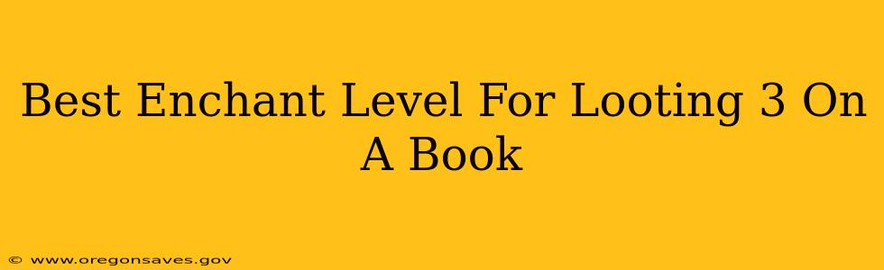 Best Enchant Level For Looting 3 On A Book