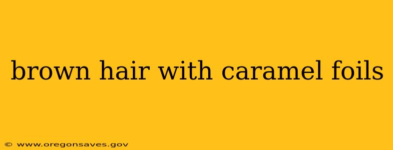 brown hair with caramel foils