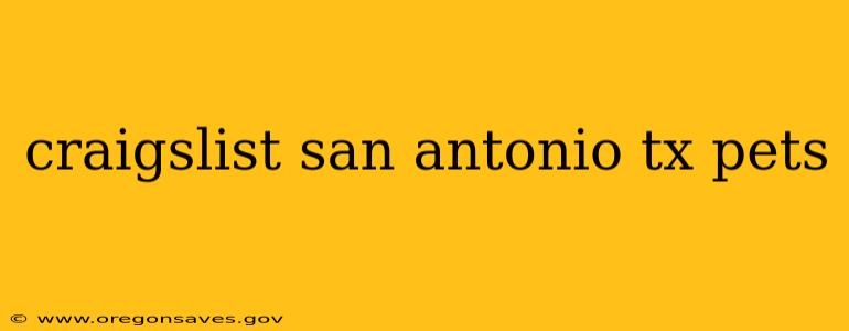 craigslist san antonio tx pets