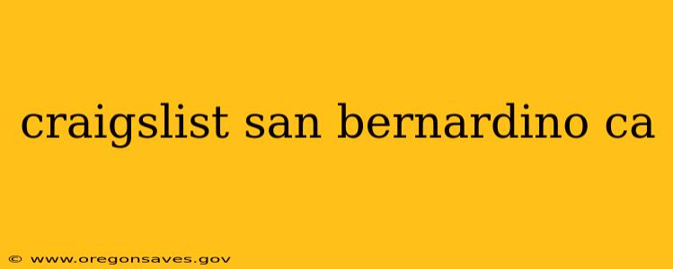 craigslist san bernardino ca
