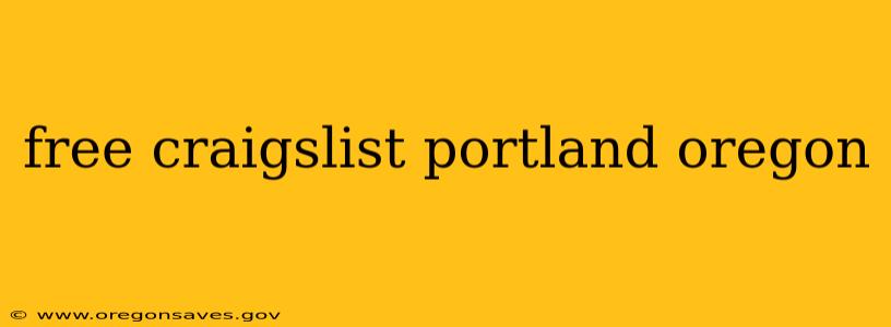 free craigslist portland oregon