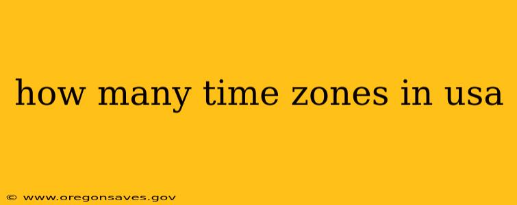 how many time zones in usa