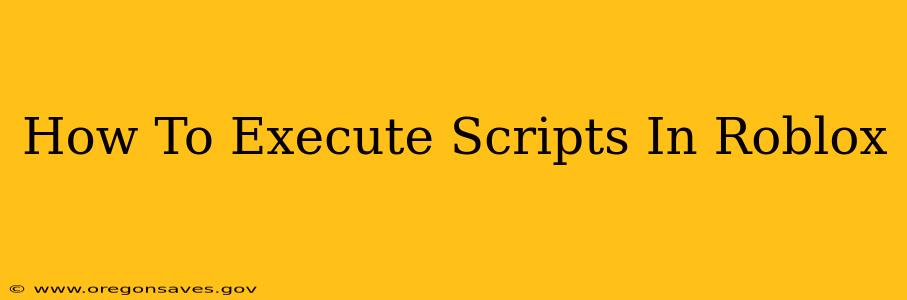 How To Execute Scripts In Roblox