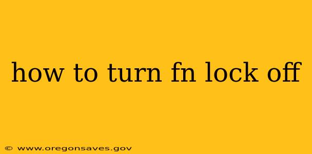 how to turn fn lock off