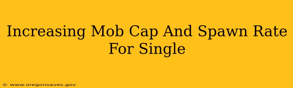 Increasing Mob Cap And Spawn Rate For Single