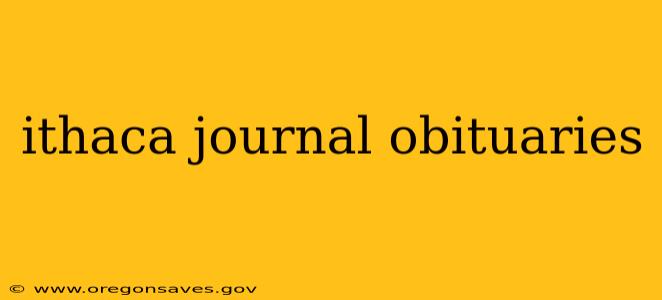 ithaca journal obituaries