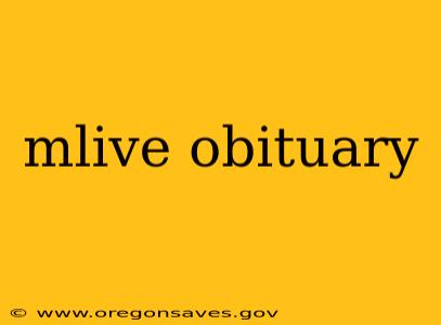 mlive obituary