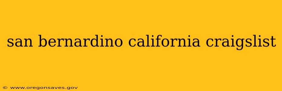 san bernardino california craigslist