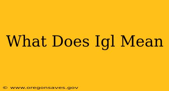 What Does Igl Mean