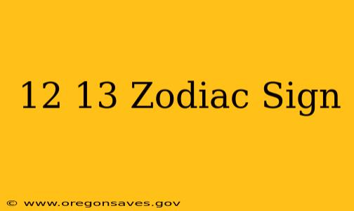 12 13 Zodiac Sign