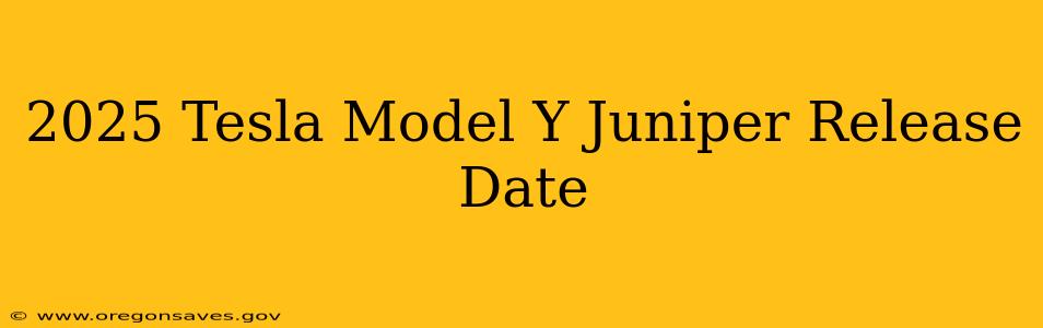 2025 Tesla Model Y Juniper Release Date