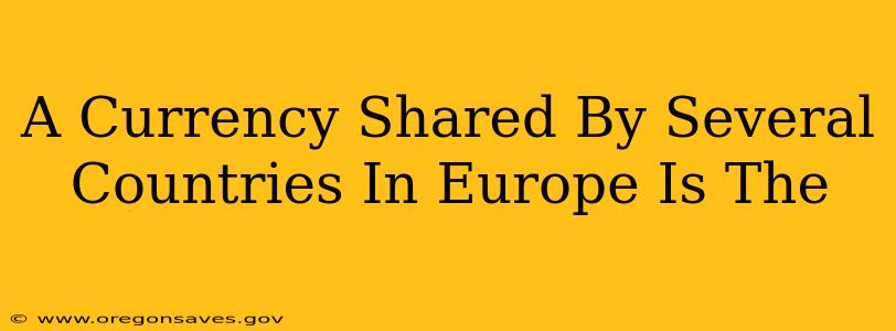 A Currency Shared By Several Countries In Europe Is The