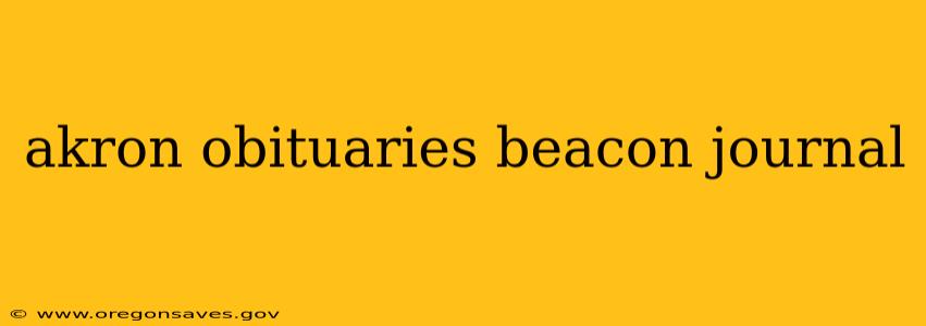 akron obituaries beacon journal