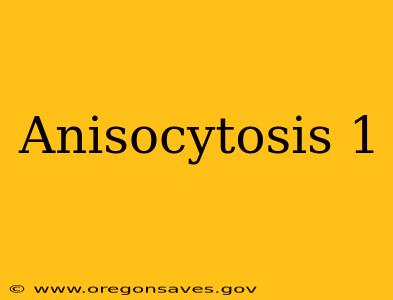 Anisocytosis 1