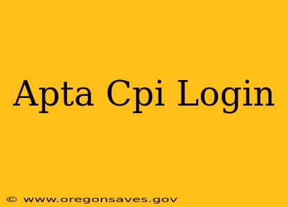 Apta Cpi Login