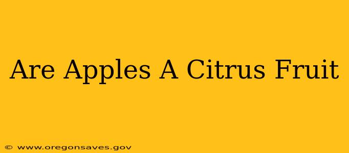 Are Apples A Citrus Fruit