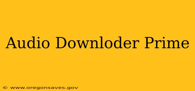Audio Downloder Prime