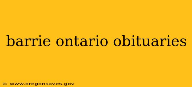 barrie ontario obituaries