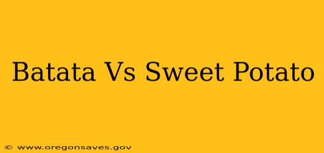 Batata Vs Sweet Potato