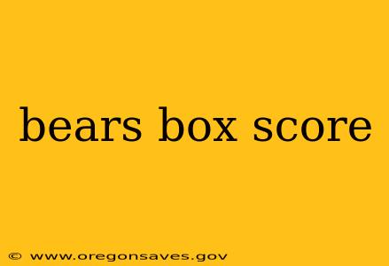 bears box score