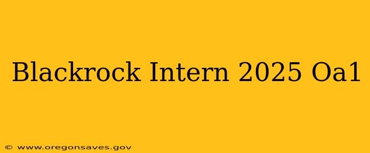 Blackrock Intern 2025 Oa1