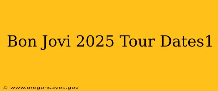 Bon Jovi 2025 Tour Dates1
