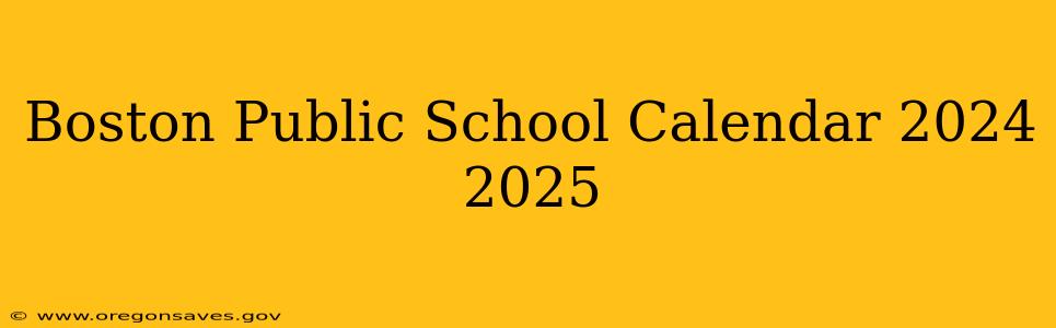 Boston Public School Calendar 2024 2025