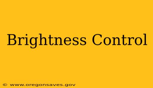 Brightness Control