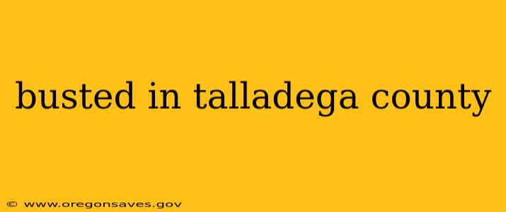 busted in talladega county