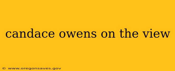 candace owens on the view