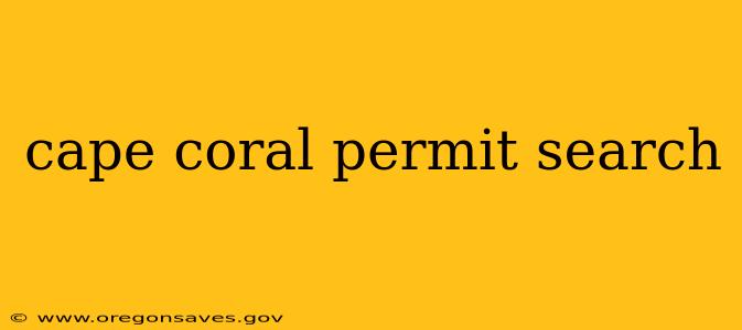 cape coral permit search