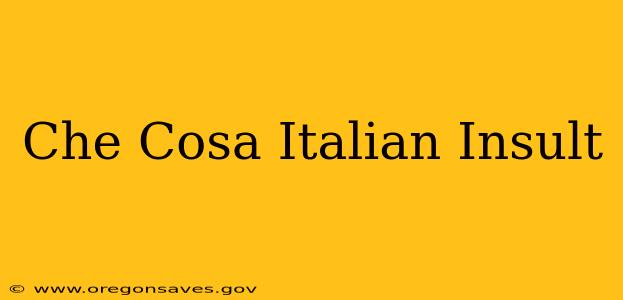 Che Cosa Italian Insult