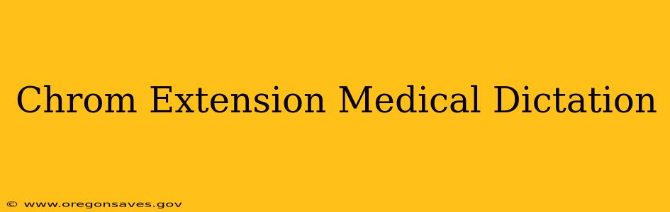 Chrom Extension Medical Dictation