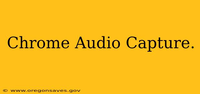 Chrome Audio Capture.