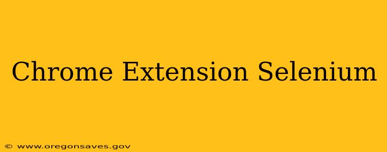 Chrome Extension Selenium