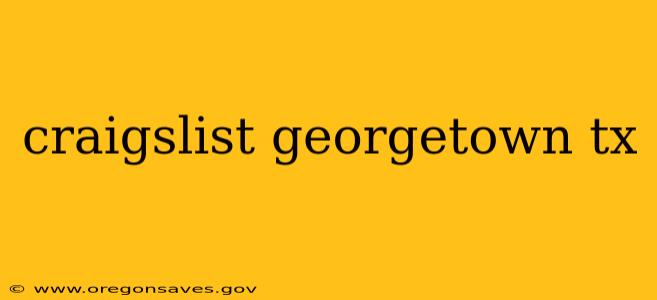 craigslist georgetown tx
