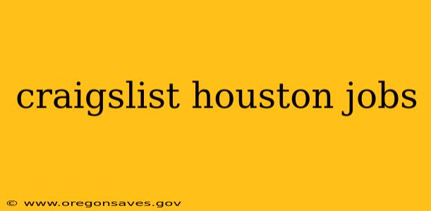 craigslist houston jobs