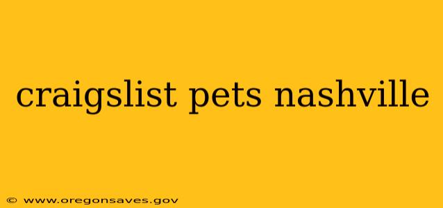 craigslist pets nashville