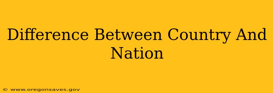 Difference Between Country And Nation