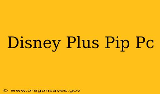Disney Plus Pip Pc