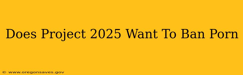 Does Project 2025 Want To Ban Porn