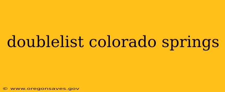 doublelist colorado springs