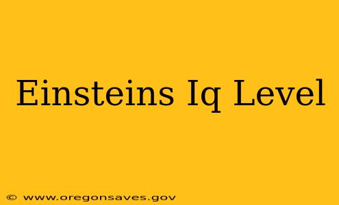 Einsteins Iq Level
