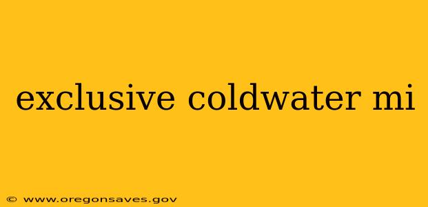 exclusive coldwater mi