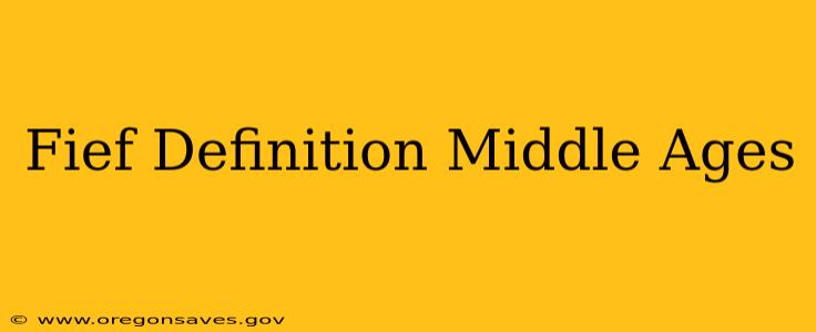 Fief Definition Middle Ages