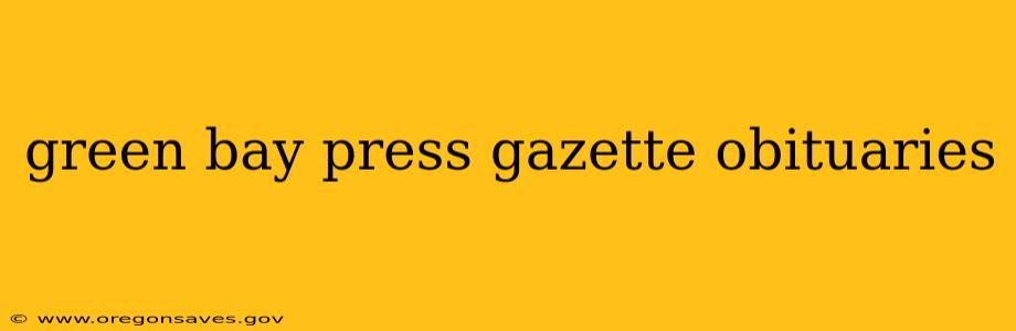 green bay press gazette obituaries
