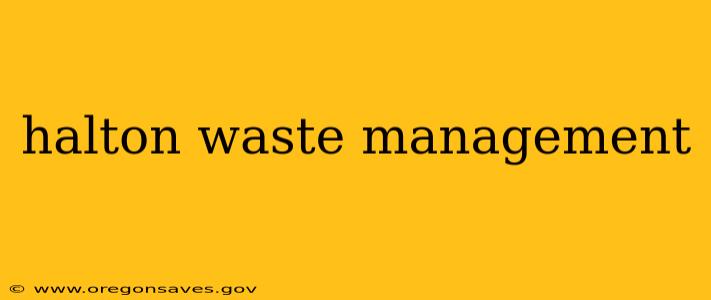 halton waste management