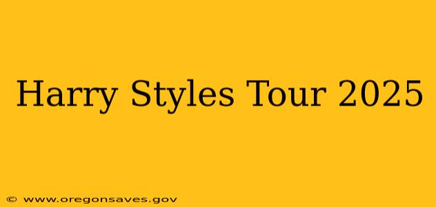 Harry Styles Tour 2025