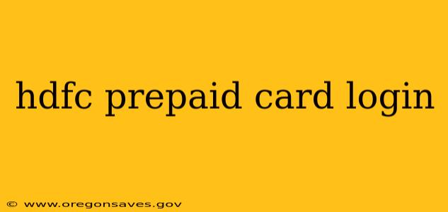 hdfc prepaid card login