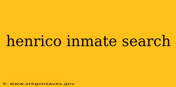 henrico inmate search